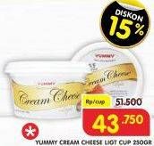 Promo Harga Yummy Cream Cheese Light 250 gr - Superindo