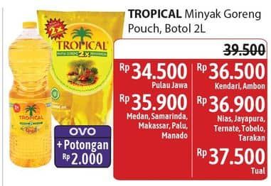 Promo Harga Tropical Minyak Goreng Pouch/Botol  - Alfamidi