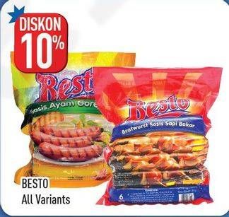 Promo Harga BESTO Bratwurst Sosis Sapi Bakar All Variants  - Hypermart