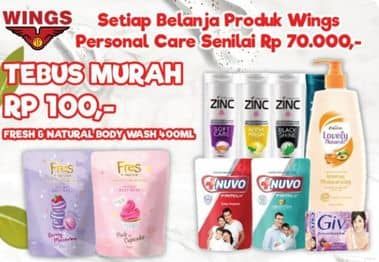 Promo Harga Zinc Shampoo/Nuvo Body Wash/Giv Bar Soap/Emeron Lovely Naturals Hand Body Lotion   - Hypermart