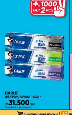 Promo Harga Darlie Toothpaste All Shiny White 140 gr - Guardian