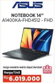 Promo Harga Asus Notebook  A1400KA-FHD4512-FHD 14 Inch  - COURTS