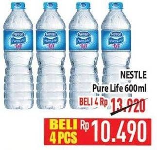 Promo Harga Nestle Pure Life Air Mineral 600 ml - Hypermart