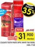 Promo Harga Colgate Toothpaste Optic White All Variants 100 gr - Superindo