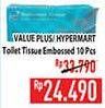 Promo Harga Hypermart/Value Plus Toilet Tissue Embossed  - Hypermart