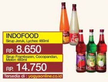 Promo Harga Freiss Syrup Frambozen, Cocopandan, Melon 500 ml - Yogya