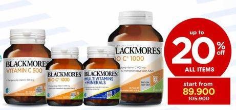 Promo Harga Blackmores Vitamin C/Bio C 1000mg/Multivitamins + Minerals/Bio C 1000mg   - Watsons