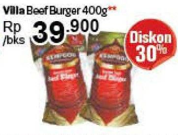 Promo Harga VILLA Beef Burger 400 gr - Carrefour
