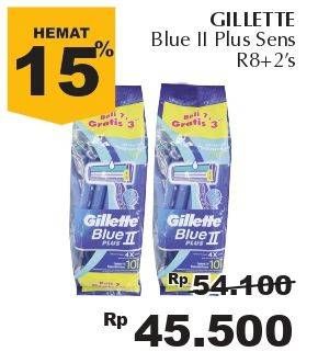 Promo Harga GILLETTE Blue II Plus  - Giant
