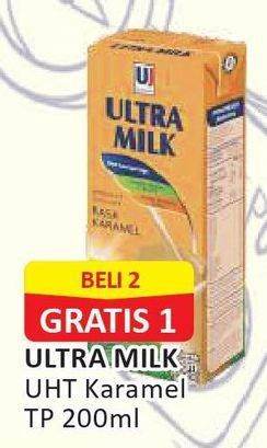 Promo Harga ULTRA MILK Susu UHT Karamel 200 ml - Alfamart