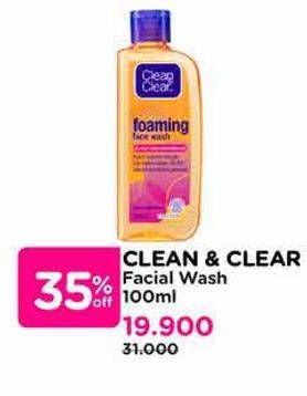 Promo Harga Clean & Clear Facial Wash 100 ml - Watsons