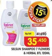 Promo Harga SELSUN Shampoo 7 Flowers, 7 Herbal 120 ml - Superindo