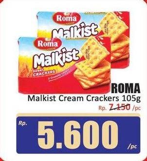 Promo Harga Roma Malkist Cream Crackers 107 gr - Hari Hari