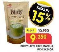 Promo Harga Birdy Latte Cafe Matcha 3 pcs - Superindo