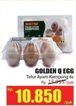 Promo Harga GOLDEN Q EGG Telur Ayam Kampung 6 pcs - Hari Hari