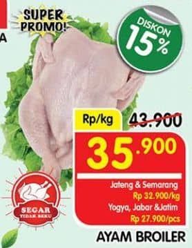 Promo Harga Ayam Broiler  - Superindo