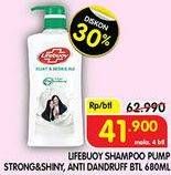 Promo Harga LIFEBUOY Shampoo Strong Shiny, Anti Dandruff 680 ml - Superindo