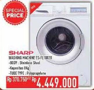 Promo Harga SHARP ES-FL1082 | Mesin Cuci Front Load 8kg  - Hypermart