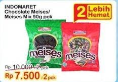 Promo Harga INDOMARET Meises Chocolate, Mix per 2 pcs 90 gr - Indomaret