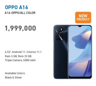Promo Harga OPPO A16 All Variants  - Electronic City
