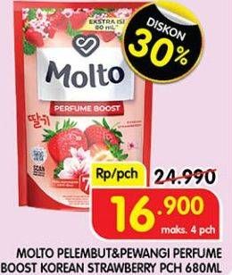 Promo Harga Molto Pewangi Korean Strawberry 680 ml - Superindo