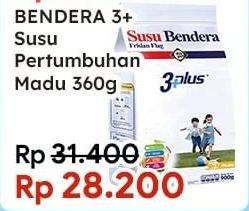 Promo Harga Frisian Flag Susu Bendera 3 Plus Madu 360 gr - Indomaret