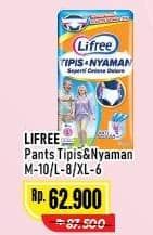 Promo Harga Lifree Popok Celana Tipis & Nyaman Bergerak L8, M10, XL6 6 pcs - Alfamart