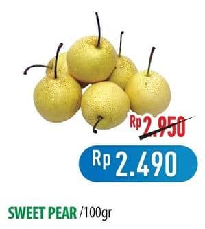 Promo Harga Pear Sweet per 100 gr - Hypermart