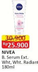 Promo Harga NIVEA Body Serum Extra White Radiant Smooth 180 ml - Alfamart