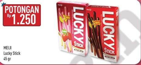 Promo Harga MEIJI Biskuit Lucky Stick 45 gr - Hypermart