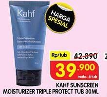 Promo Harga Kahf Triple Protection Sunscreen Moisturizer SPF 30+++ 30 ml - Superindo