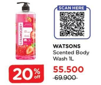 Promo Harga WATSONS Scented Body Wash 1 ltr - Watsons