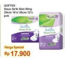 Promo Harga Softex Daun Sirih 29cm, 36cm 13 pcs - Indomaret