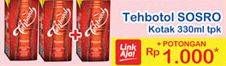 Promo Harga Sosro Teh Botol per 2 pcs 330 ml - Indomaret