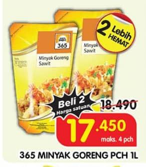 Promo Harga 365 Minyak Goreng 2000 ml - Superindo