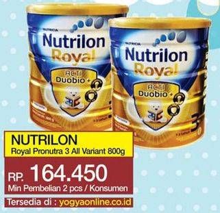 Promo Harga NUTRILON Royal 3 Susu Pertumbuhan All Variants 800 gr - Yogya