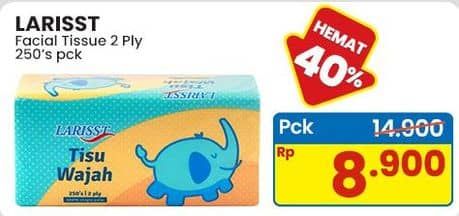 Promo Harga Larisst Facial Tissue 250 sheet - Indomaret