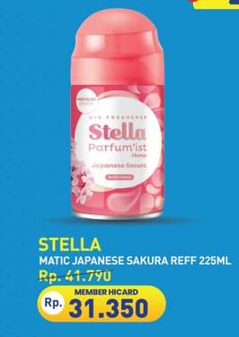 Promo Harga Stella Matic Refill Sakura 225 ml - Hypermart