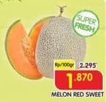 Promo Harga Melon Red Sweet per 100 gr - Superindo