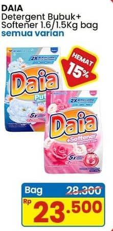 Promo Harga Daia Deterjen Bubuk All Variants 1500 gr - Indomaret