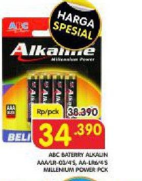 Promo Harga ABC Battery Alkaline LR03/AAA, LR6/AA 6 pcs - Superindo