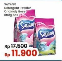 Promo Harga Sayang Detergent Powder Lavender, Original Fresh 800 gr - Indomaret
