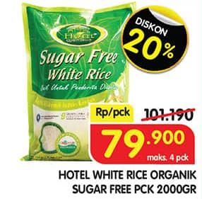 Promo Harga Hotel Beras Sugar Free White Rice 2000 gr - Superindo