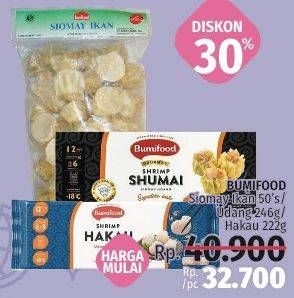 Promo Harga BUMIFOOD Siomay Ikan 50s/ Udang 246 g/ Hakau 222 g  - LotteMart