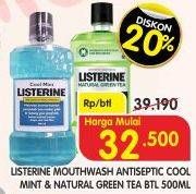 Promo Harga LISTERINE Mouthwash Antiseptic Cool Mint, Natural Green 500 ml - Superindo