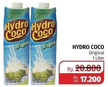 Promo Harga HYDRO COCO Minuman Kelapa Original 1 ltr - Lotte Grosir