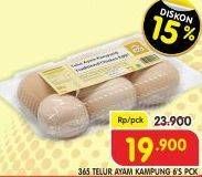 Promo Harga 365 Telur Ayam Kampung 6 pcs - Superindo