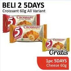 Promo Harga 5 DAYS Croissant All Variants 60 gr - Alfamidi