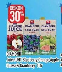 Promo Harga Diamond Juice Blueberry, Unsweet Orange, Unsweet Apple, Apple, Unsweet Blueberry, Guava, Cranberry, Unsweet Cranberry 946 ml - Hypermart