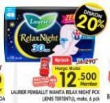 Promo Harga Laurier Relax Night 30cm 16 pcs - Superindo